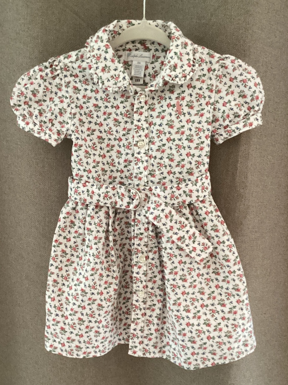 Ralph Lauren Floral Cotten Oxford Shirtdress Toddler